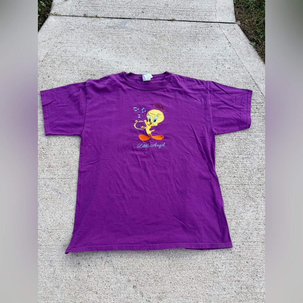 Vintage Tweety Bird Embroidered T-Shirt